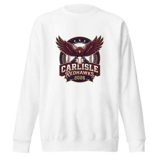 Performance | Crewneck | Carlisle Redhawks | Emblem Logo