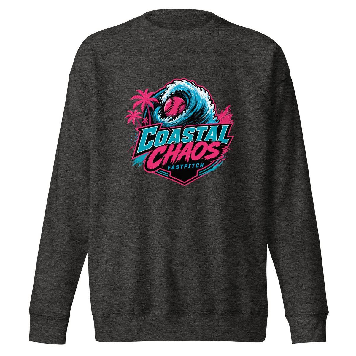 Performance | Crewneck | Coastal Chaos Fastpitch | Emblem Logo