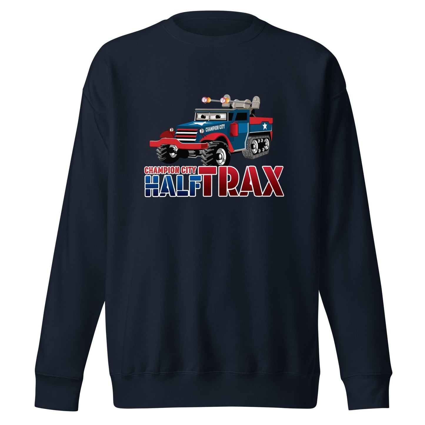 Performance | Crewneck | Half Trax Baseball | Mascot Logo