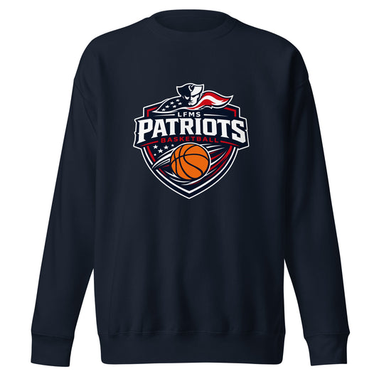 Performance | Crewneck | LFMS Athletics | Patriots Basketball Logo