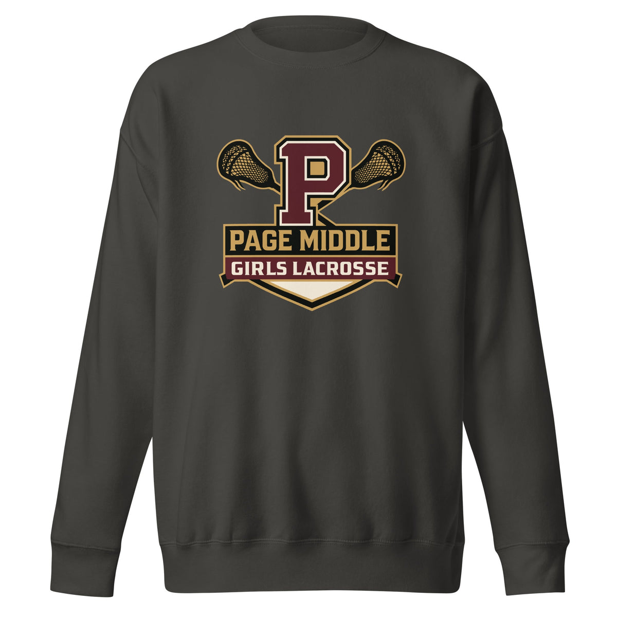 Performance | Crewneck | Page Middle Girls Lacrosse | Block P Logo