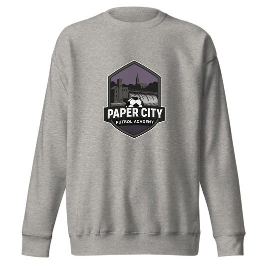 Performance | Crewneck | Paper City Futbol Academy | Vanguard Shield Logo