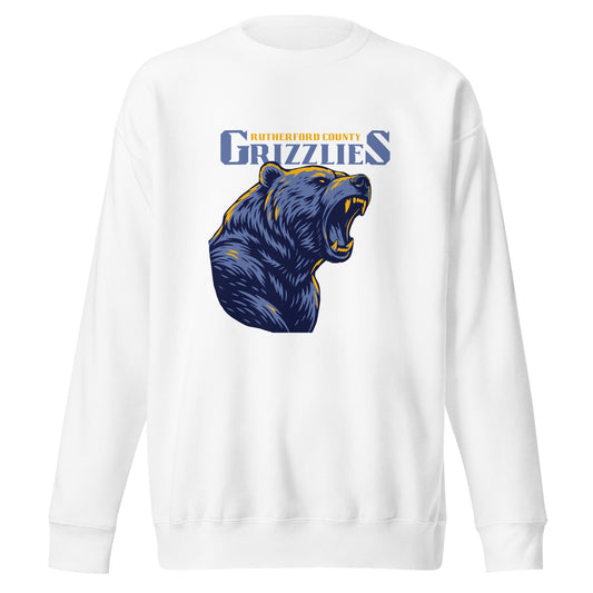 Performance | Crewneck | Rutherford County Grizzlies Football | Big Grizzlies Logo