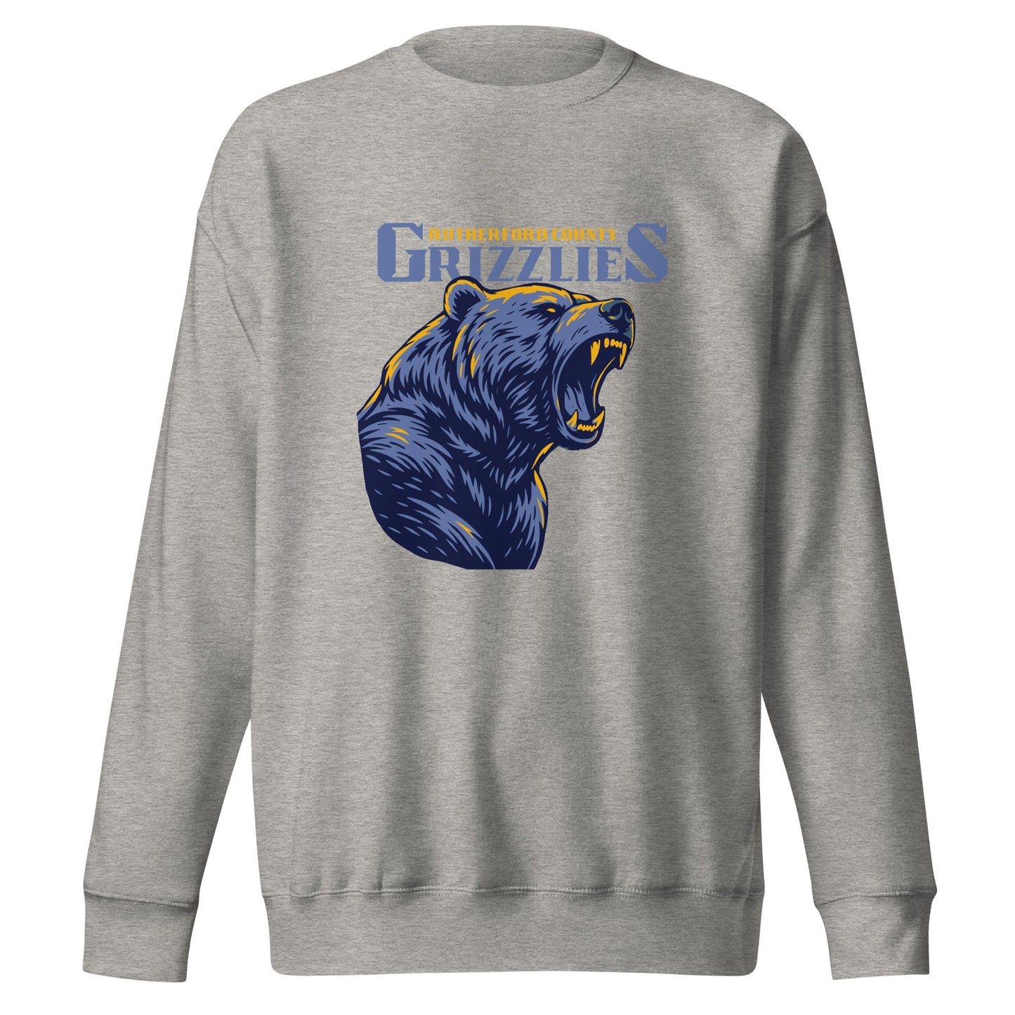 Performance | Crewneck | Rutherford County Grizzlies Football | Big Grizzlies Logo