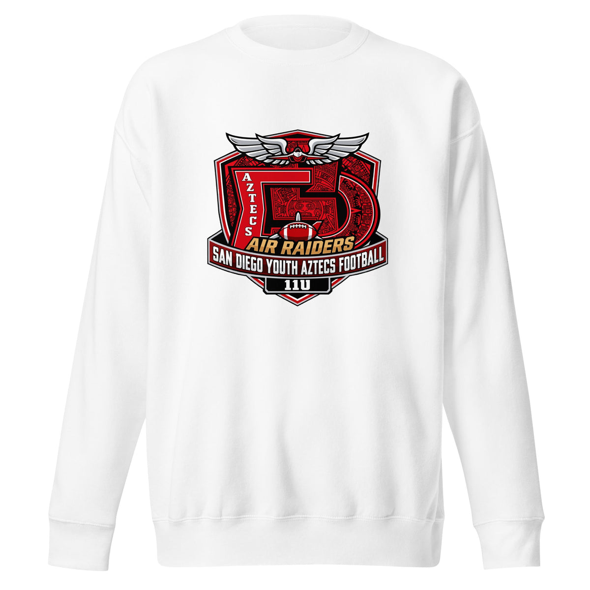 Performance | Crewneck | San Diego Youth Aztecs Football 11u Air Raiders | Shield Logo