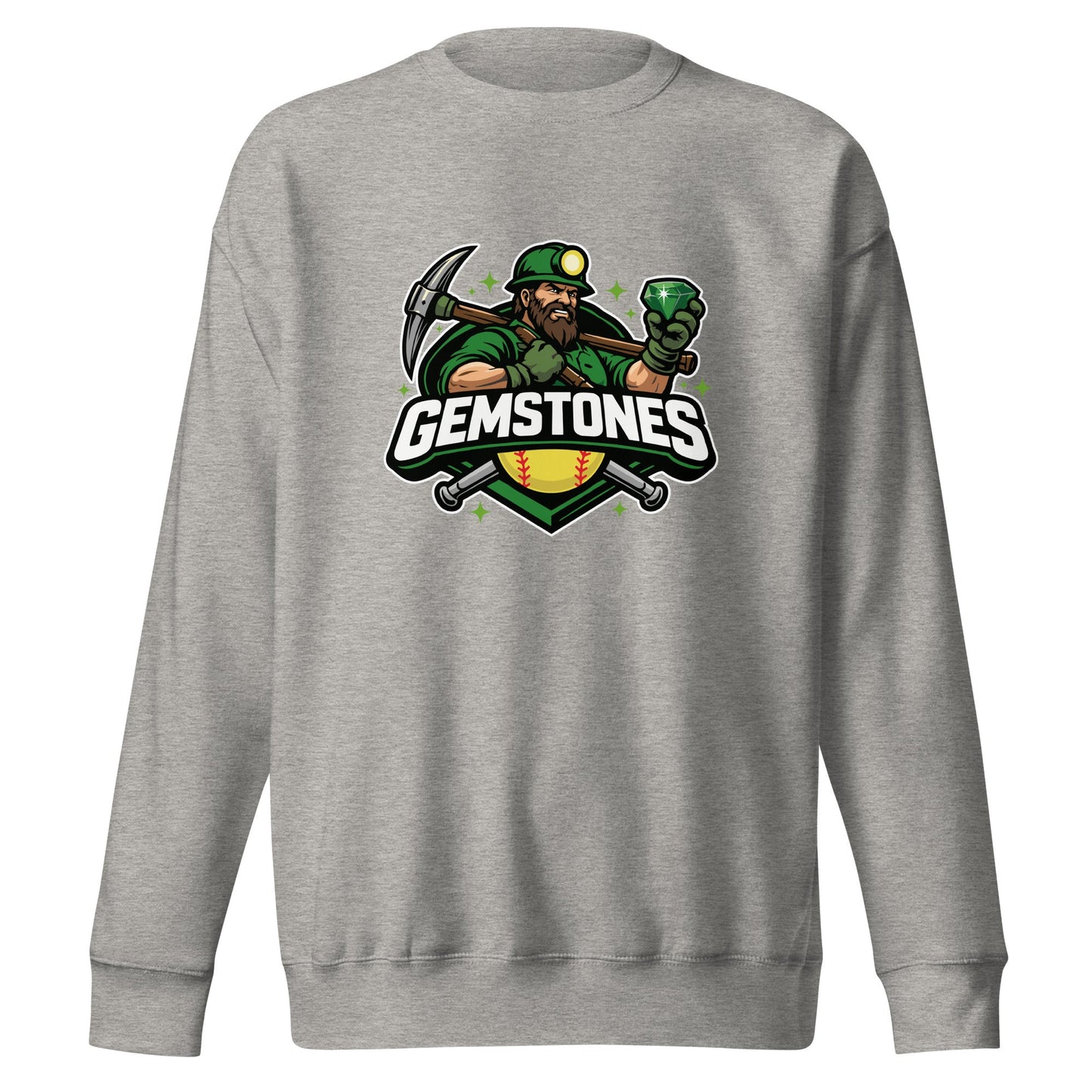 Performance | Crewneck | Silver Valley Gemstones | Emerald Valley Logo