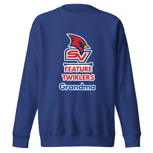 Performance | Crewneck | SVSU Feature twirlers | Grandma Logo