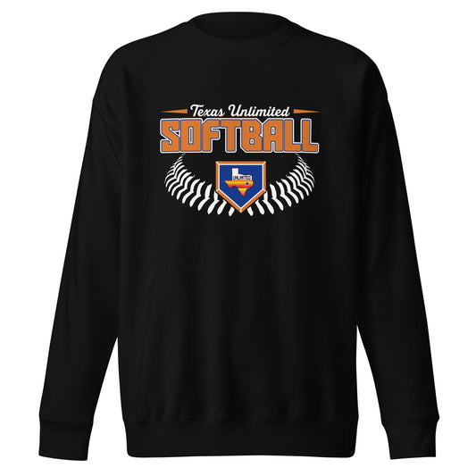 Performance | Crewneck | Texas Unlimited | Softball Logo