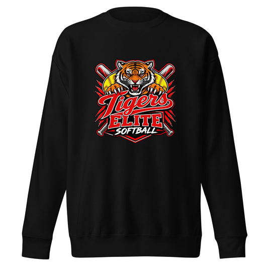 Performance | Crewneck | Tigers Elite Softball | Emblem Logo