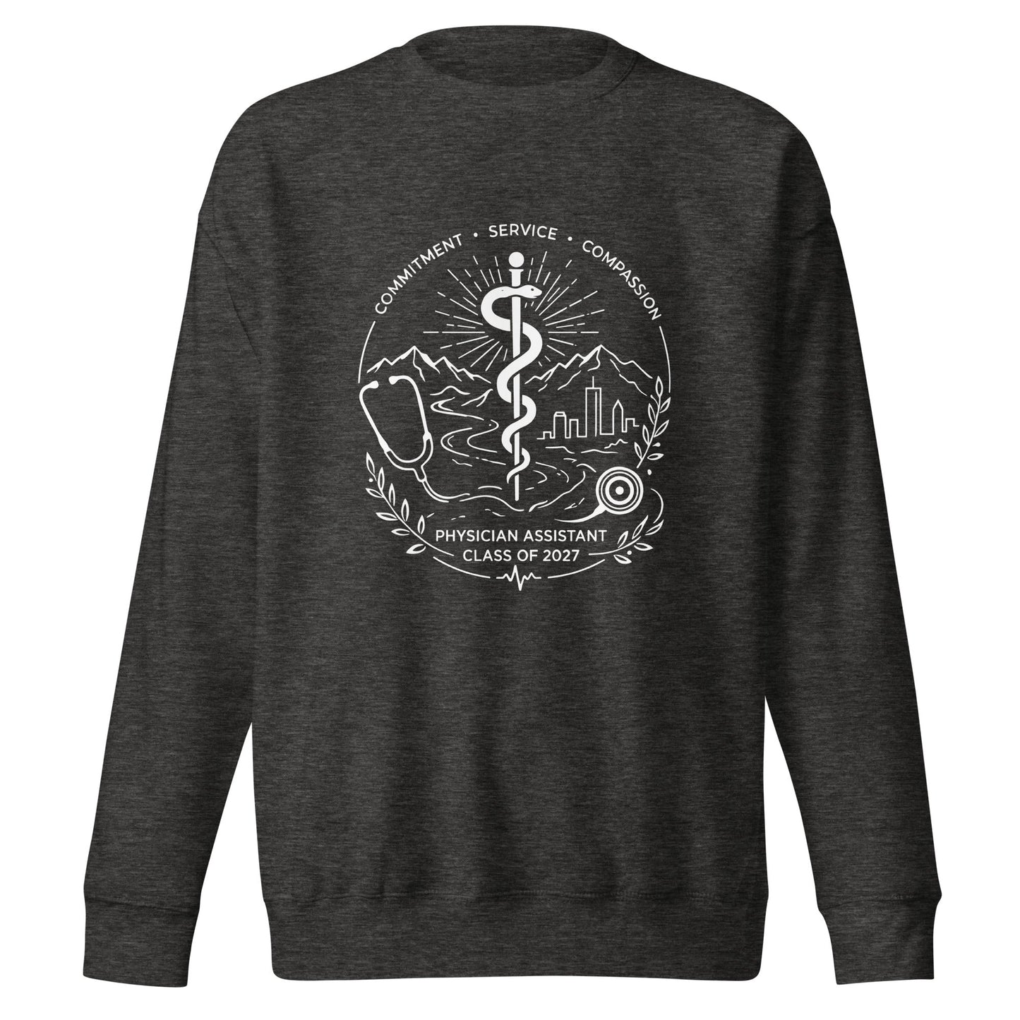 Performance | Crewneck | Trine PA program | Crest Logo