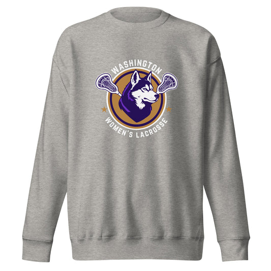 Performance | Crewneck | UW Women's Club Lacrosse | Badge Logo