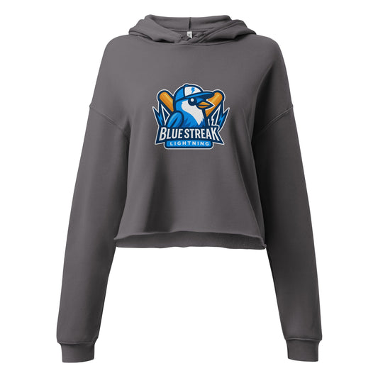 Performance | Cropped Hoodie | Blue Streak Lightning | Mascot Logo