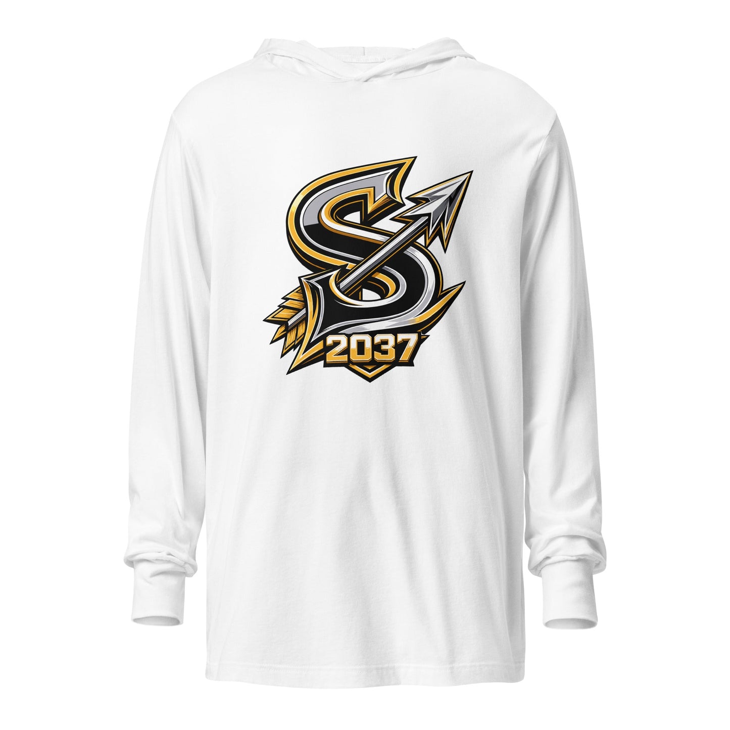 Performance | Hooded Long Sleeve T Shirt | 2037 Sachem Arrows | Arrowhead Crest Logo