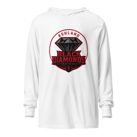 Performance | Hooded Long Sleeve T Shirt | Ashland Black Diamonds | Badge Logo