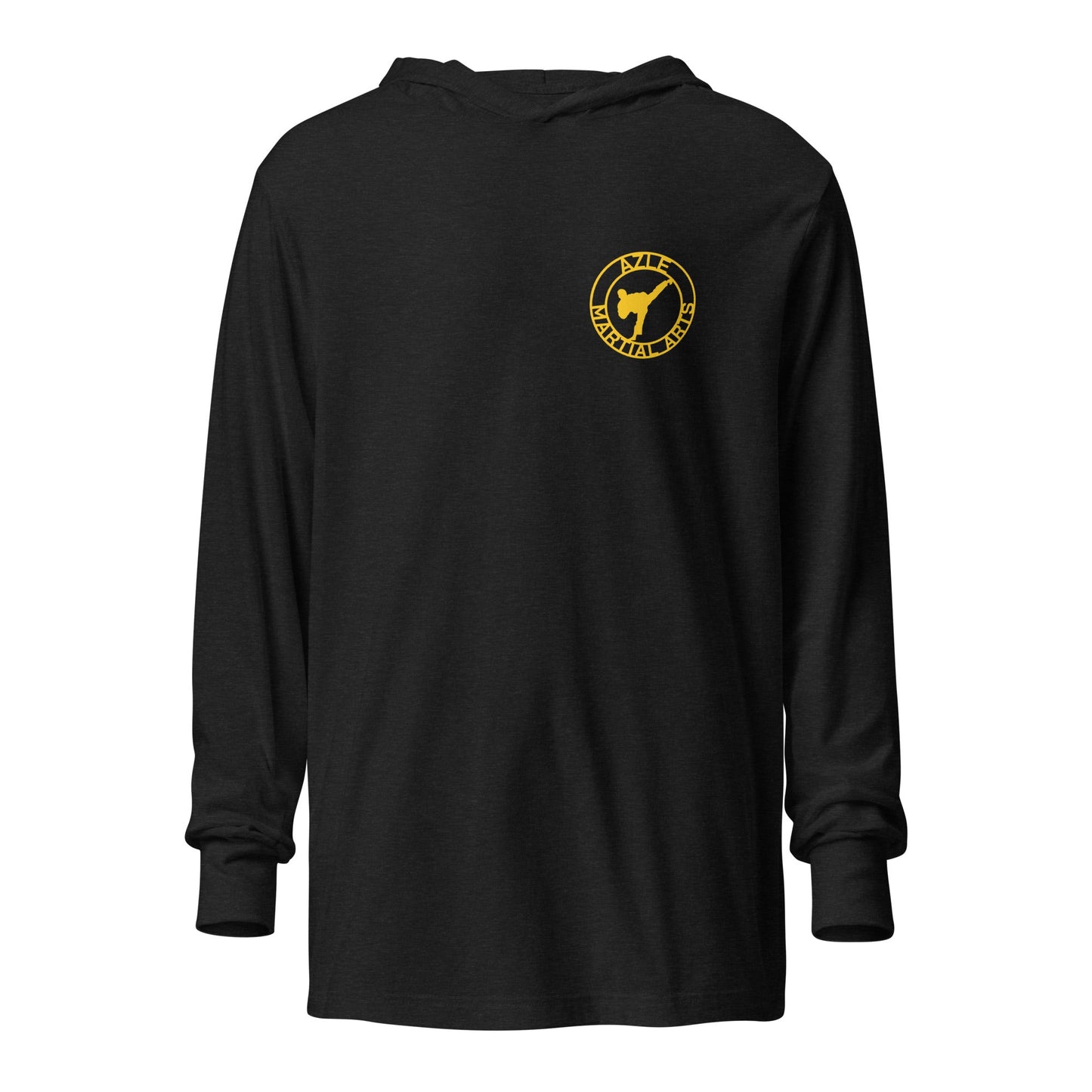 Performance | Hooded Long Sleeve T Shirt | Azle Martial Arts | Dojo Roundel Logo