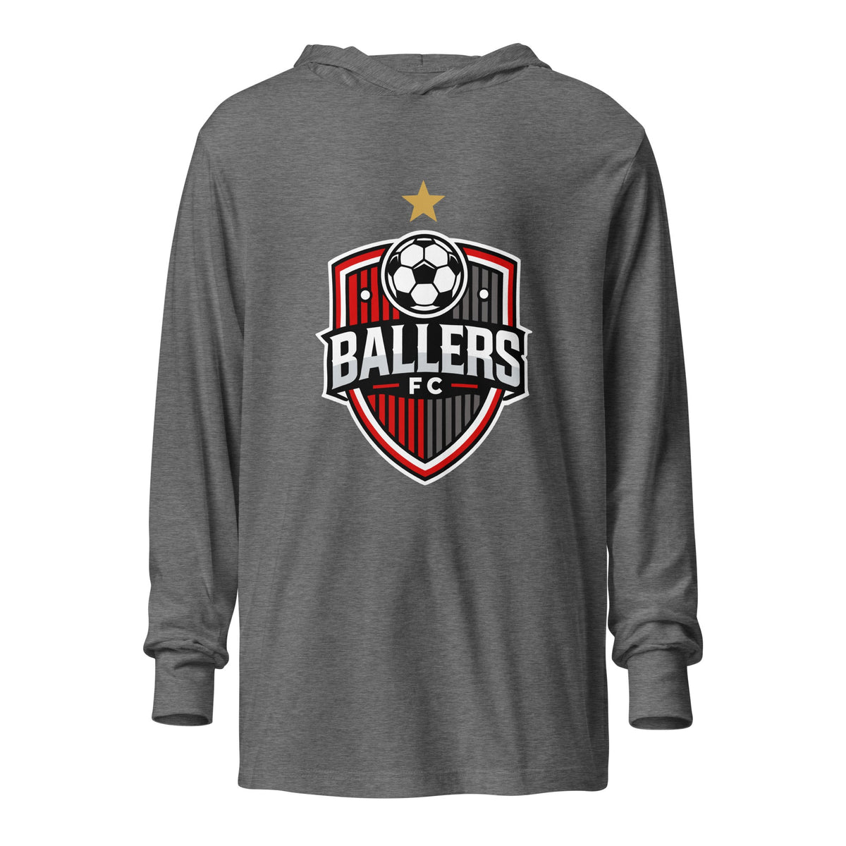 Performance | Hooded Long Sleeve T Shirt | Ballers FC | Shield Logo