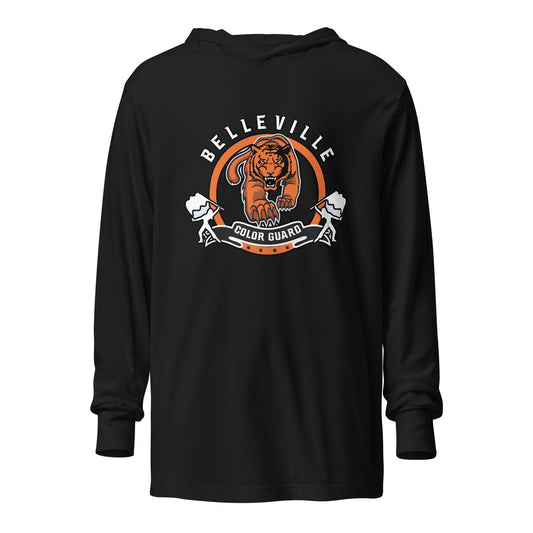 Performance | Hooded Long Sleeve T Shirt | Belleville Community Guard Programs | Vanguard Logo