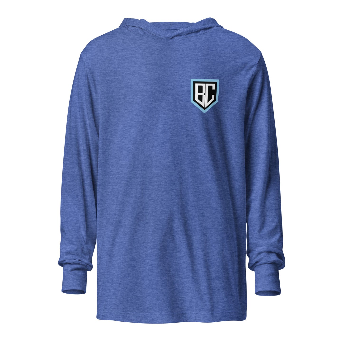 Performance | Hooded Long Sleeve T Shirt | Blue Collar Softball 2034 | Emblem Logo