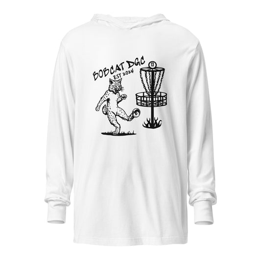 Performance | Hooded Long Sleeve T Shirt | Bobcat DGC | Predator Disc Golf Logo