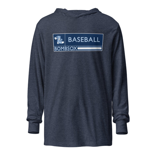 Performance | Hooded Long Sleeve T Shirt | BombSox Baseball | Mark Logo