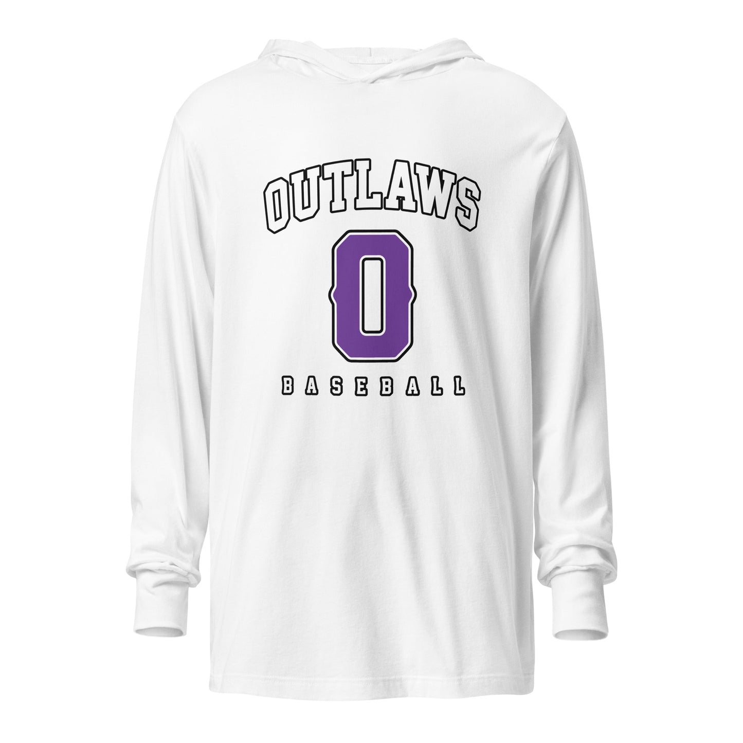 Performance | Hooded Long Sleeve T Shirt | Carolina Outlaws Baseball | Atheltics Logo