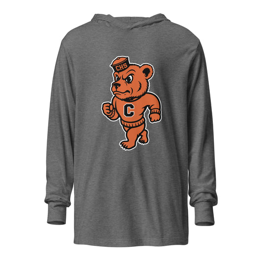 Performance | Hooded Long Sleeve T Shirt | Catholic High School | Bear Logo