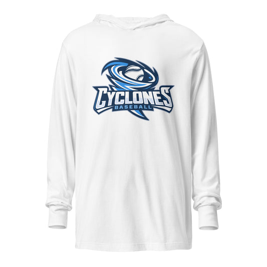 Performance | Hooded Long Sleeve T Shirt | Centre County Cyclones | Crest Logo