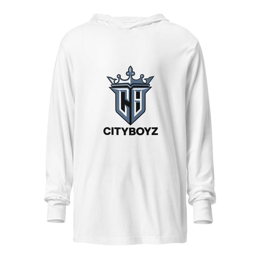 Performance | Hooded Long Sleeve T Shirt | City Boyz Elite | Crown Valor Logo