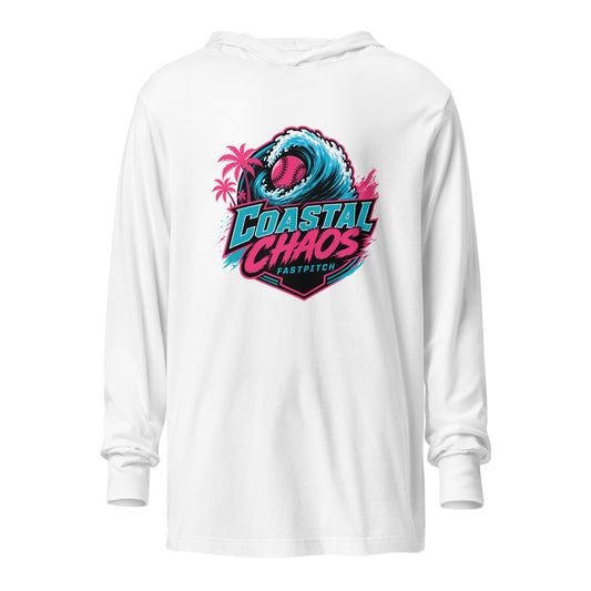 Performance | Hooded Long Sleeve T Shirt | Coastal Chaos Fastpitch | Emblem Logo