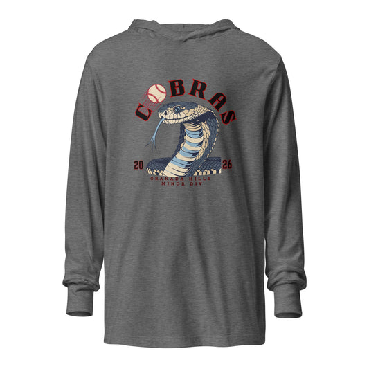 Performance | Hooded Long Sleeve T Shirt | Cobras '26 | Minor Div Logo