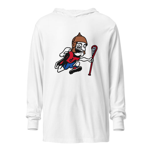 Performance | Hooded Long Sleeve T Shirt | Detroit Lacrosse | Crest Logo