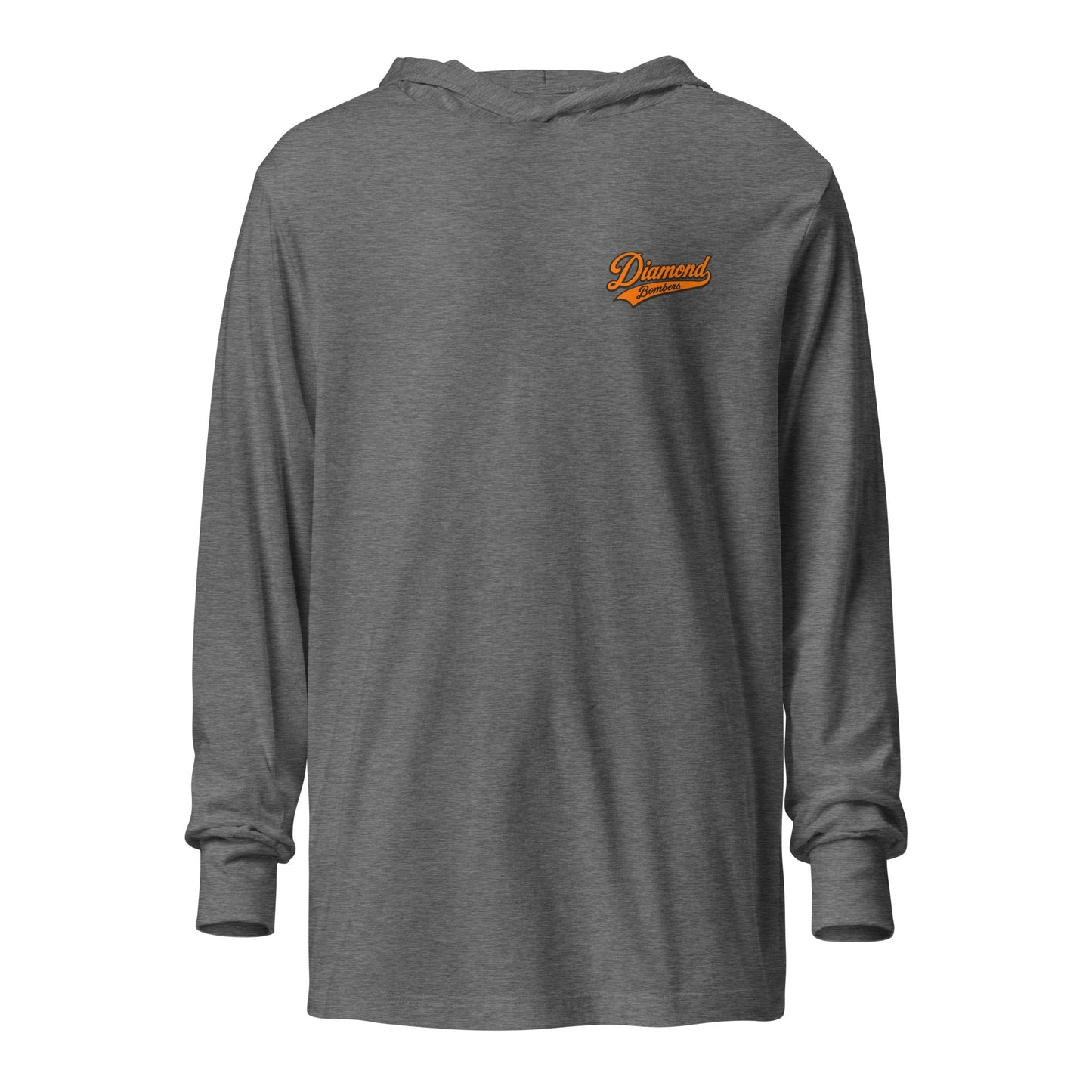 Performance | Hooded Long Sleeve T Shirt | Diamond Bombers | Athletics Logo