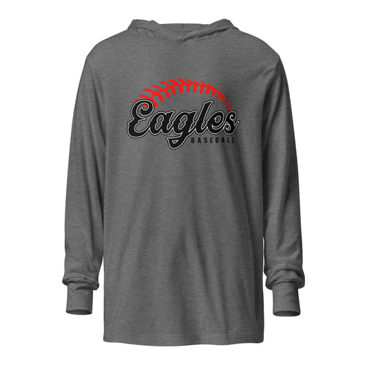Performance | Hooded Long Sleeve T Shirt | Eagles Baseball | Script Logo