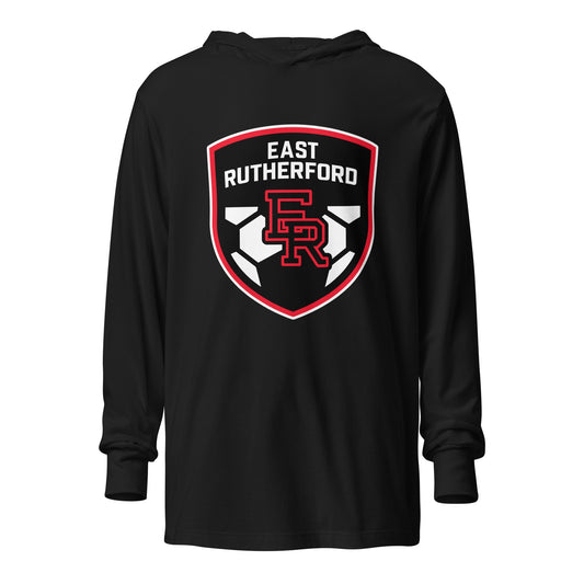 Performance | Hooded Long Sleeve T Shirt | East Rutherford Middle School | Shield Logo