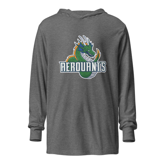 Performance | Hooded Long Sleeve T Shirt | Emerald High School Baseball | Dragon Logo