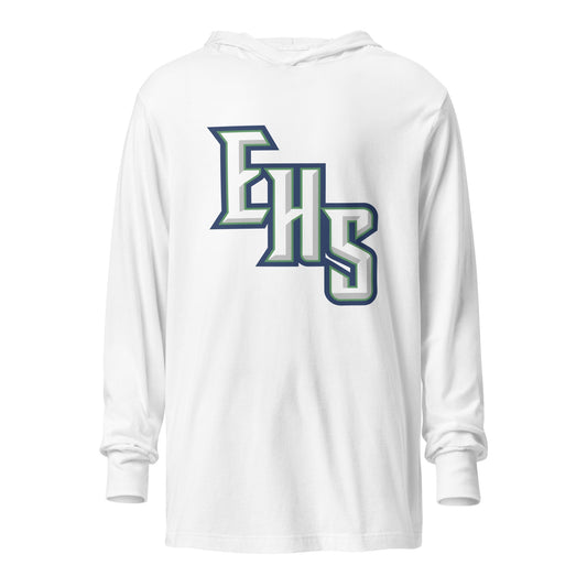 Performance | Hooded Long Sleeve T Shirt | Emerald High School Baseball | EHS Logo