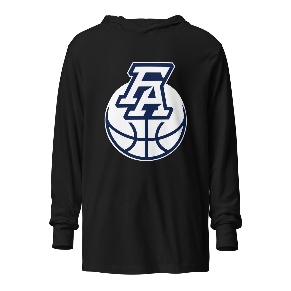 Performance | Hooded Long Sleeve T Shirt | FA Basketball | Crest Logo