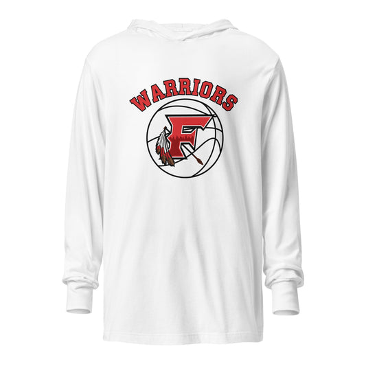 Performance | Hooded Long Sleeve T Shirt | Fallbrook Basketball | Warriors Logo