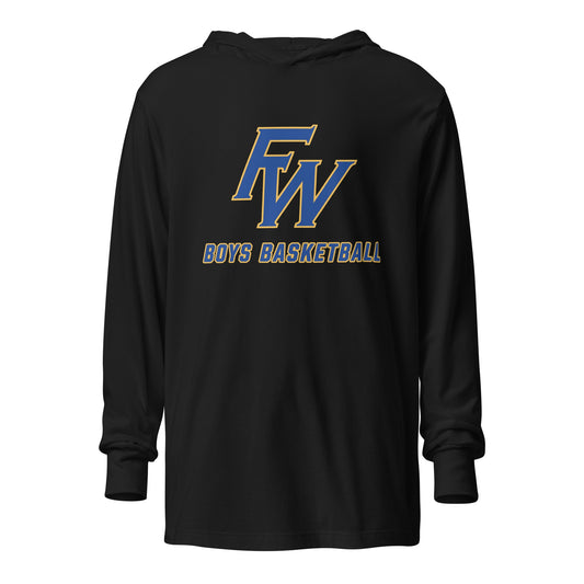 Performance | Hooded Long Sleeve T Shirt | Fayette Ware Boys Basketball | FW Crest Logo
