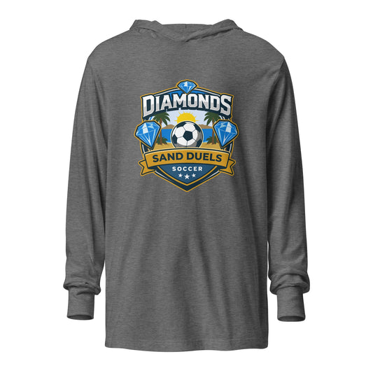 Performance | Hooded Long Sleeve T Shirt | FC Charles: Diamonds | Crest Logo