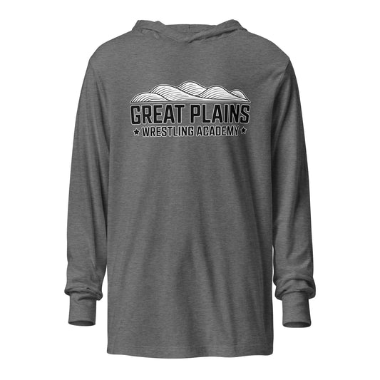 Performance | Hooded Long Sleeve T Shirt | Great Plains Wrestling Academy | Crest Logo