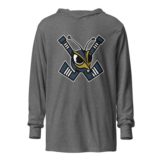 Performance | Hooded Long Sleeve T Shirt | HORNETS | Emblem Logo