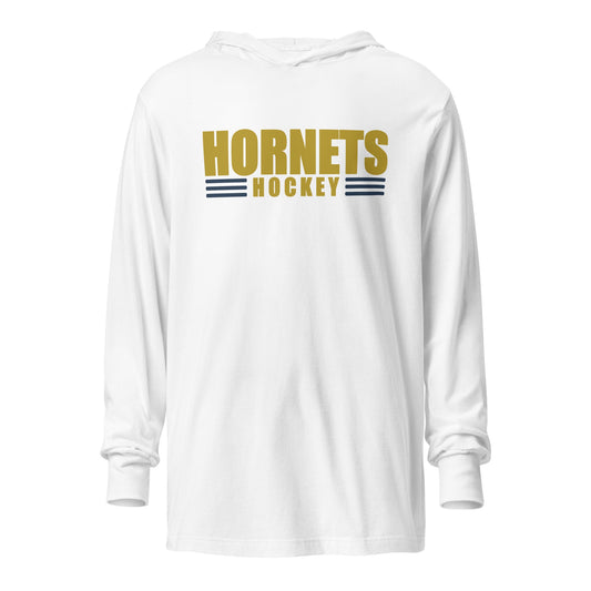 Performance | Hooded Long Sleeve T Shirt | HORNETS | Hive Elite Logo