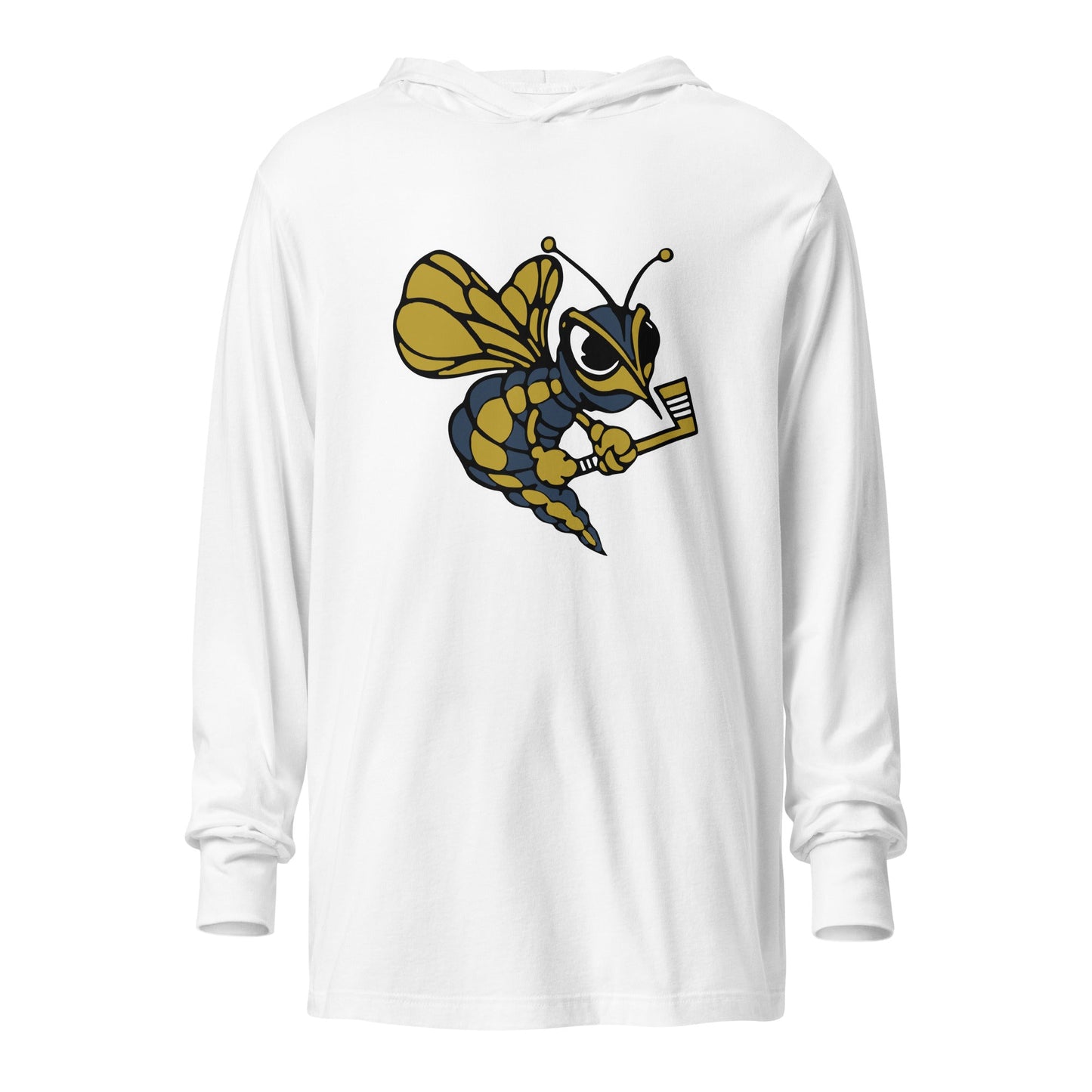 Performance | Hooded Long Sleeve T Shirt | HORNETS | Mascot Logo