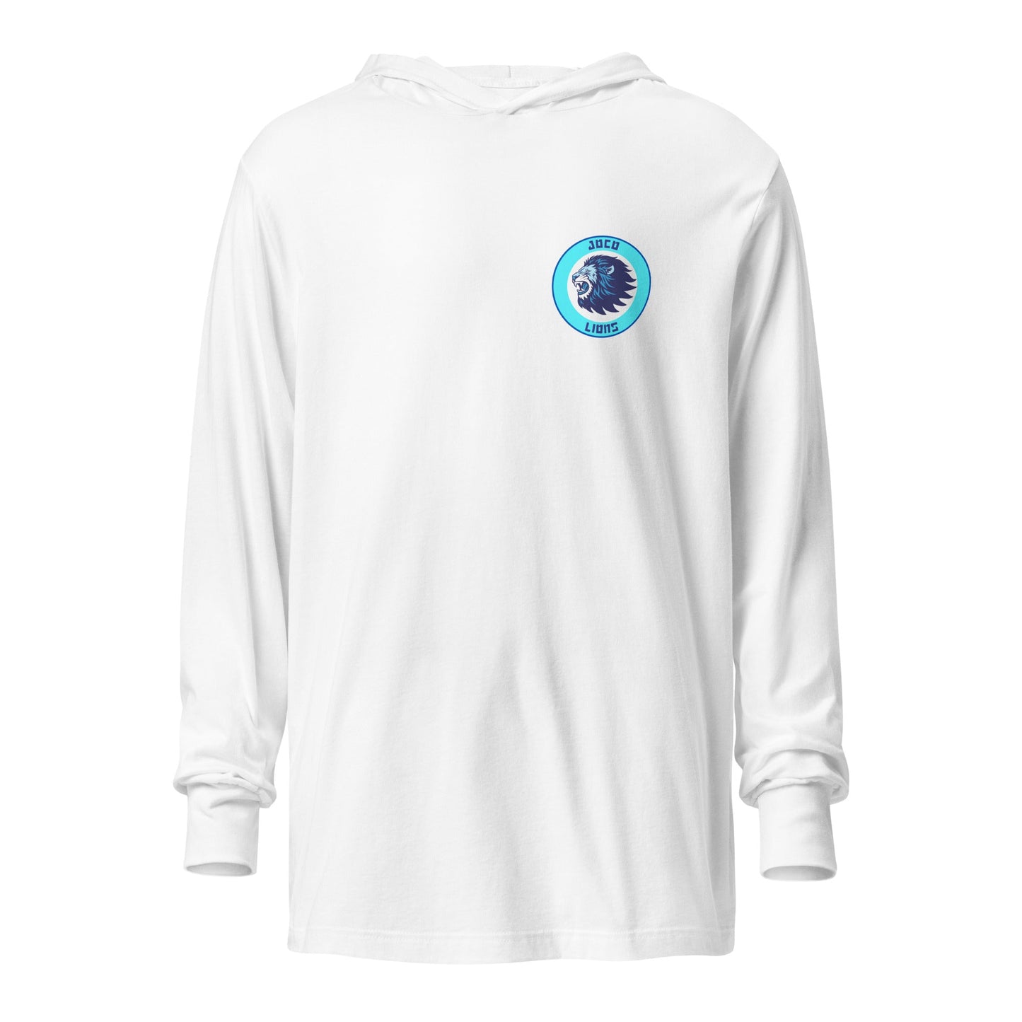 Performance | Hooded Long Sleeve T Shirt | JoCo Lions | Badge Logo