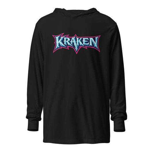 Performance | Hooded Long Sleeve T Shirt | Kraken Fastpitch | Script Logo