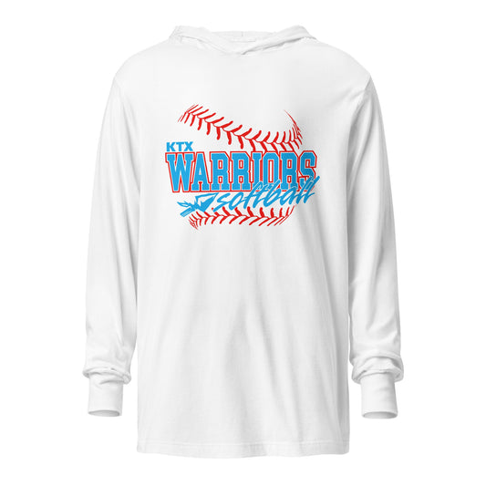 Performance | Hooded Long Sleeve T Shirt | KTX Warriors | Softball Logo
