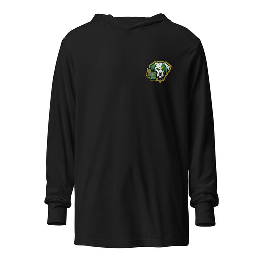 Performance | Hooded Long Sleeve T Shirt | Lake Erie Power Pines | LE Mascot Logo