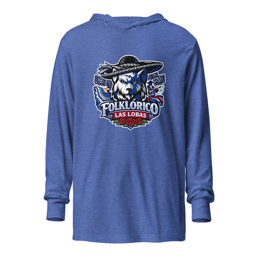 Performance | Hooded Long Sleeve T Shirt | Los Lobitos | Las Lobas Logo