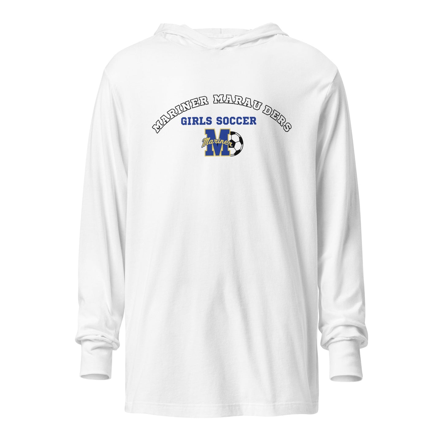 Performance | Hooded Long Sleeve T Shirt | Mariner girls soccer | Crest Logo